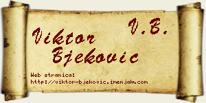 Viktor Bjeković vizit kartica
